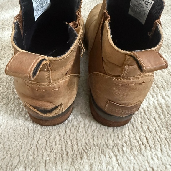 Sorel Emelie Waterproof Tan Brown Ankle Booties Size 8 - Picture 7 of 8